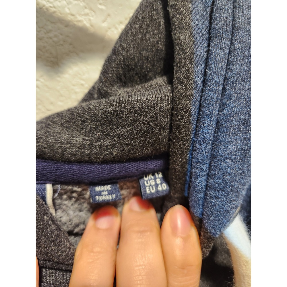 Superdry Track & Field 65 Hoodie Women's US 8 Gray‎ Pullover Sweatshirt - Picture 6 of 12